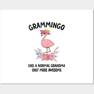 Womens Grammingo Like A Normal Grandma Only More Awesome Posters and Art